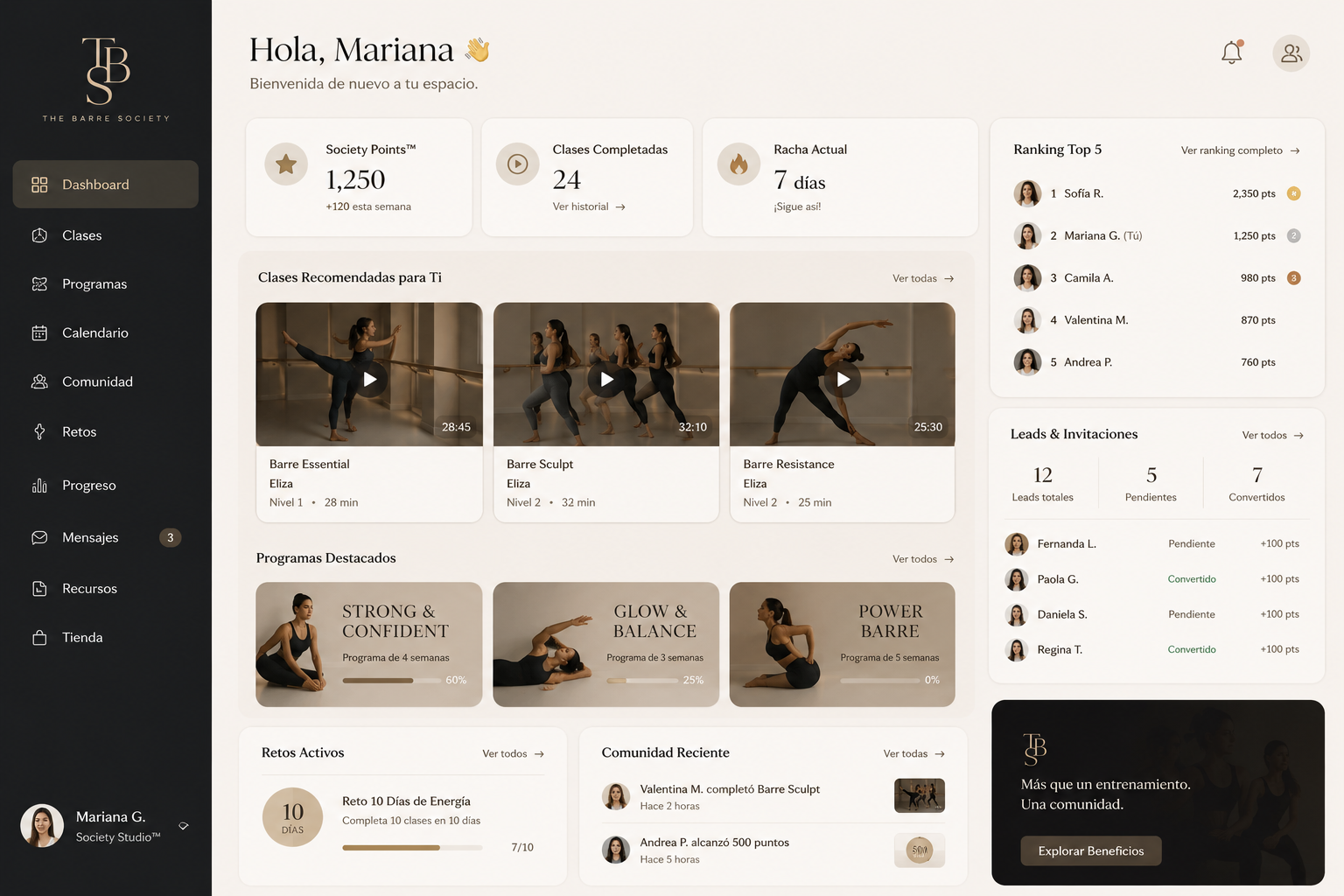 The Barre Society Online